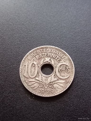 Франция 10 сантимов 1929 г.