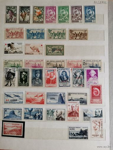 Алжир. с 1936-1957гг. Отличная коллекция марок,  полные серии. Редкие и дорогие марки коллекционного качества!!!