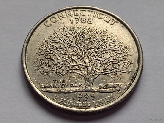 25 центов 1999 г. Коннектикут США квотер