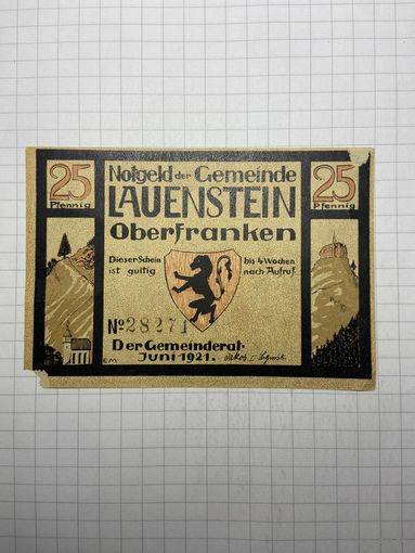 Нотгельд 25 пфеннигов Германия -3012