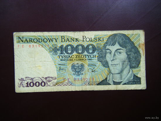 1000 злотых 1982 г.