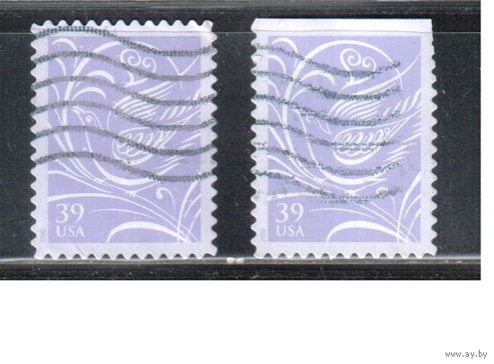 США-2006 (Мих.4045 ВА+BD) , гаш., Поздравительные марки, зубцовки