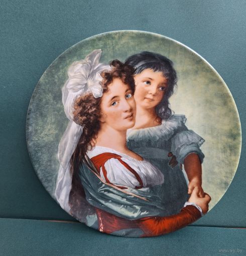 Тарелка, живопись, деколь, 1993 г. Минский фарфор.