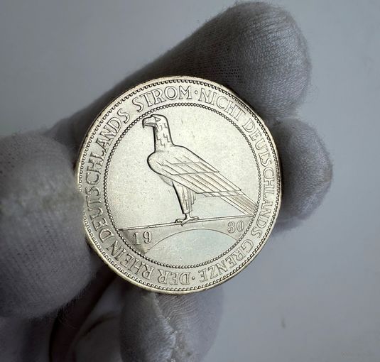 5 рейхсмарок 1930 год Освобождение Рейнской области (Рейнланда). Редкие! Отличное коллекционное состояние! Полный штемпельный блеск!