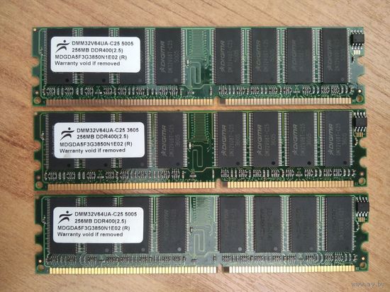 Память оперативная Digma 256MBx3 DDR1 (DMM32V64UA-C25 MDGDA5F3G3850N1E02(R))