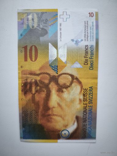 Швейцария 10 франков 2010 года