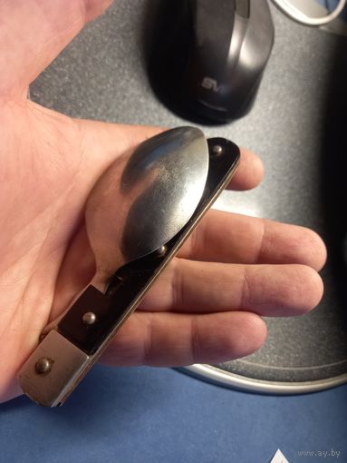 Туристический походный набор СССР нож-вилка-ложка (половинка)