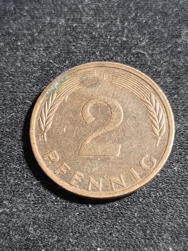 ФРГ 2 пфеннига 1972 F