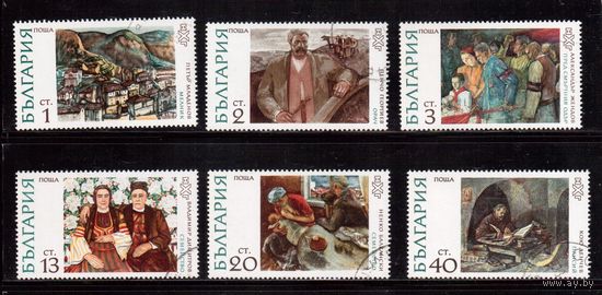 Болгария-1972, (Мих.2144-2149), гаш.  ,Искусство,  Живопись