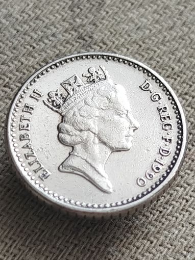 Распродажа - 5 пенсов 1990г.,Елизавета 2,Великобритания
