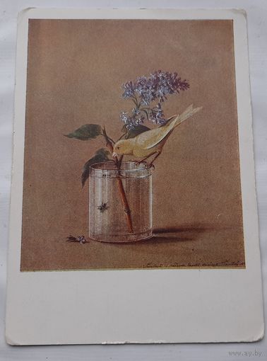 Толстой Ф.П. Ветка сирени и канарейка. 1958