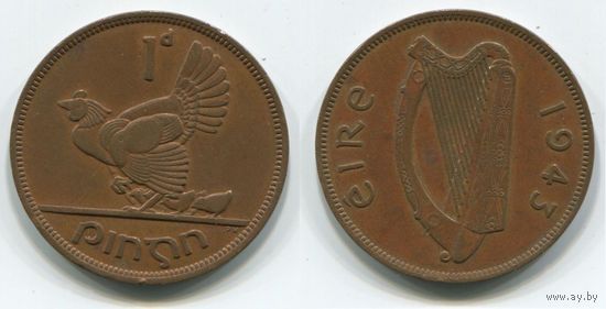 Ирландия. 1 пенни (1943, XF)
