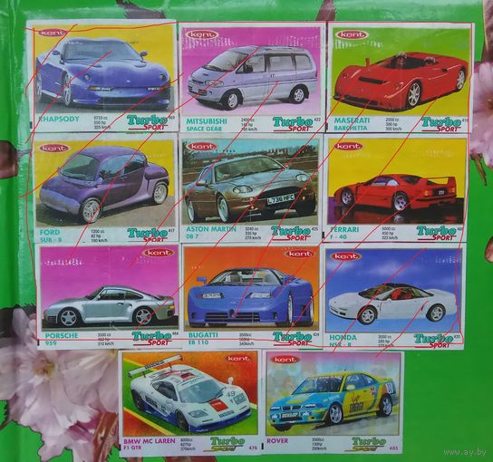 Фантики - вкладыши жвачки Turbo ( Турбо ) - Sport  ( спорт мята проданы )