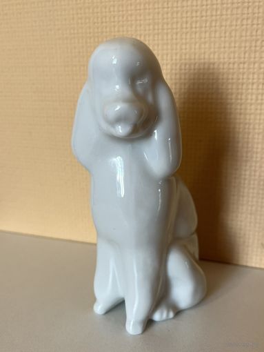Фарфоровая статуэтка "Пудель"  Добруш. АУКЦИОН не с рубля без МПЦ.