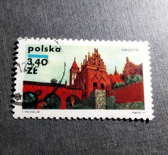 Марка Польша 1971 год Архитектура