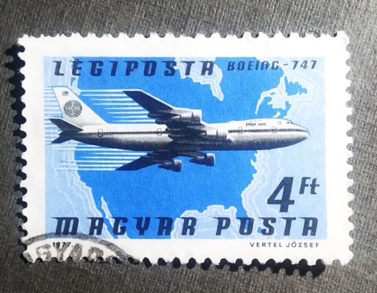 Марка Венгрия 1977 год Авиация