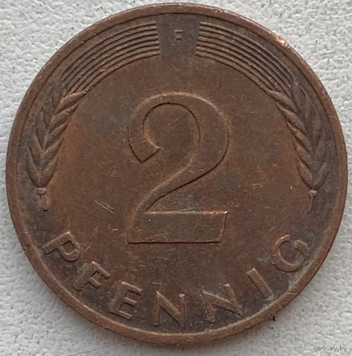 Германия 2 пфеннига 1977 г. F