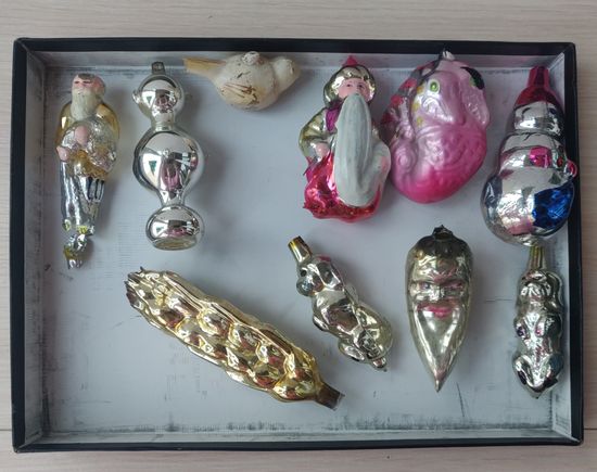 Елочные игрушки СССР стекло в реставрацию