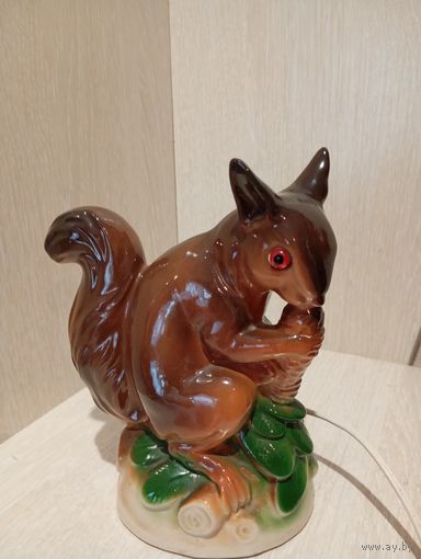 Светильник ГДР Белка грызущая орех 1960