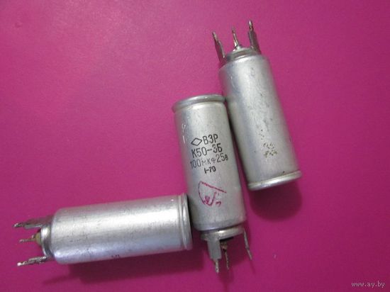 К50-12   500 мкФ х 25 В и К50-3Б   100 мкФ х 25 В
