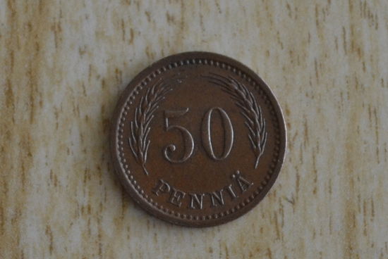 Финляндия 50 пенни 1941 с 1 руб