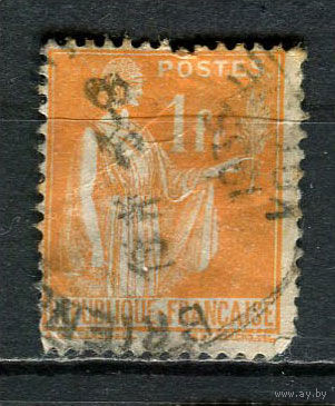 Франция - 1932/1933 - Аллегория Свободы 1Fr - (есть тонкое место) - [Mi.280] - 1 марка. Гашеная.  (Лот 84Fi)-T25P15