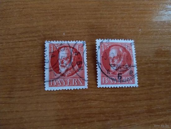 1916 королевство Бавария Мих 115 красная и дорогая карминовая король Леопольд 3 (5-9)