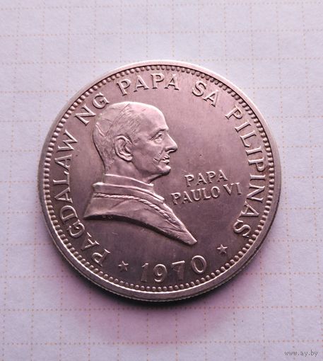 Филиппины 1 песо 1970г Серебро
