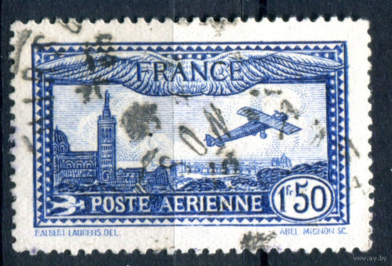 Франция - 1930г. - авиация, авиапочта - 1 марка - полная серия, гашёная [Mi 255]. #2-Fr-63-A-2