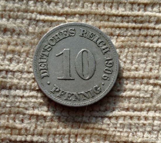 Werty71 Германия 10 пфеннигов 1906 D