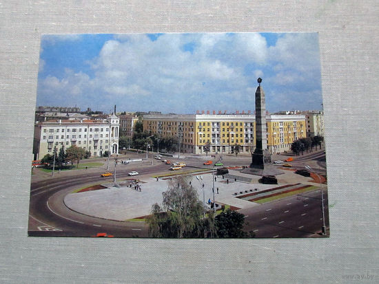 С016-5513 Открытка Минск Площадь Победы Фото Захарченко 1990 Чистая