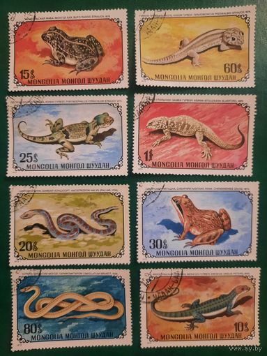 Монголия 1972. Рептилии и земноводные. Полная серия