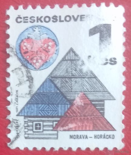 Чехословакия, 1971 г., деревянное зодчество, стандартный выпуск