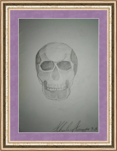 Череп рисунок