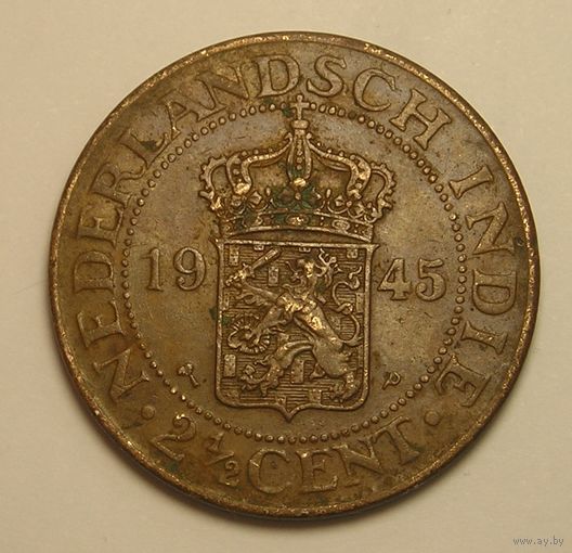 Голландская Индия 2 1/2 Цента 1945