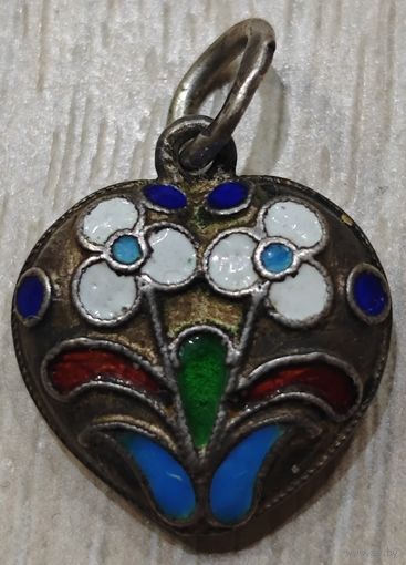 Подвеска, кулон. Серебро с эмалями. Империя.