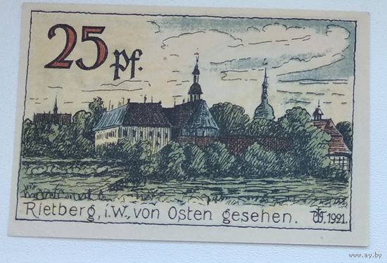 Германия, Нотгельд Rietberg 25 Пфеннигов 1921 --157