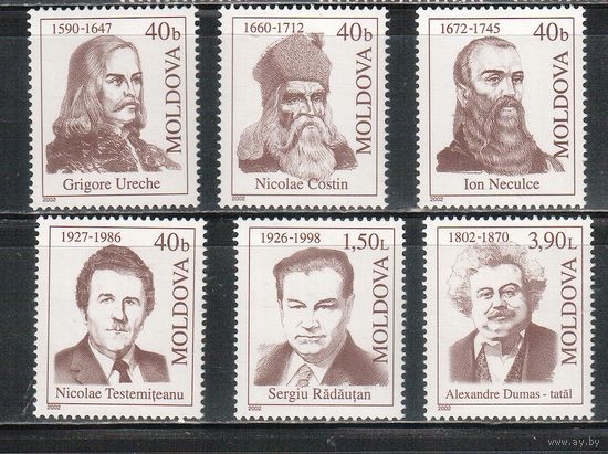 Молдова(Молдавия)-2002 (Мих.437-442) ** , Личности