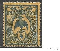 Новая Каледония. Нелетающая птица Кагу. 1905г. Mi#88.