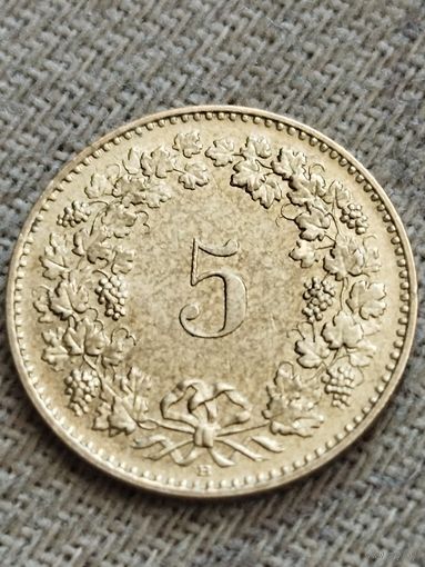 Распродажа - 5 раппенов 2012г.,Швейцария