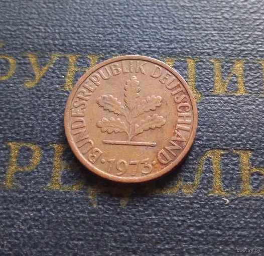 1 пфенниг 1973 (F) Германия ФРГ #02