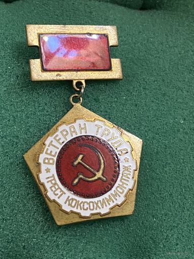 Ветеран труда КОКСОхимМоНТАЖ! Редкость! Т.м!