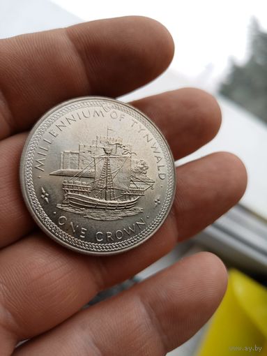 Остров Мэн ,1 крона 1979 г,1000 лет tynwald