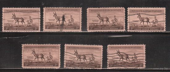 США-1956, (Мих.700), гаш. ,Фауна , Антилопа, цена за 1 м на выбор