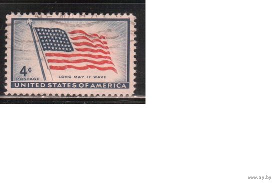 США-1957, (Мих.716), гаш. , Флаг (одиночка)