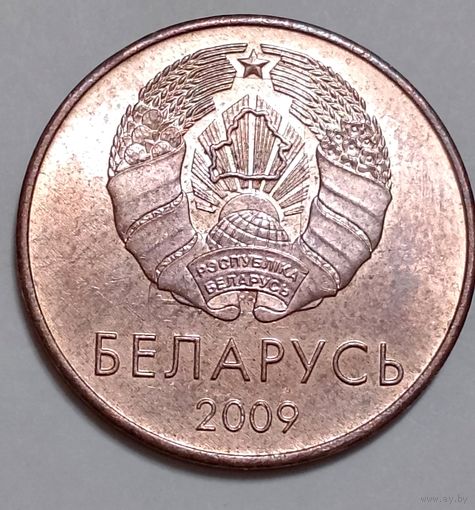 Республика Беларусь 5 копеек 2009  Брак, холостое соударение.