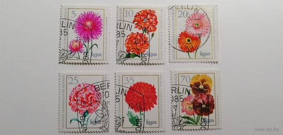 ГДР 1975. Цветы. Полная серия