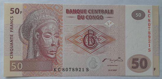 Конго 50 франков 2007 года UNC