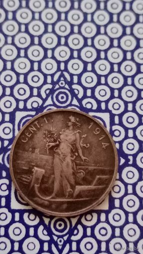 Италия 1 чентезимо 1914