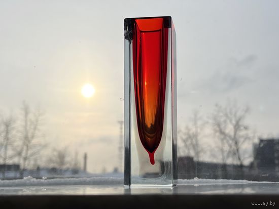 Ваза Муранское стекло Мурано винтаж Италия 13,5см